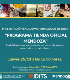 Presentación Programa Tienda Oficial Mendoza dirigido a PyMes Socias de IDITS
